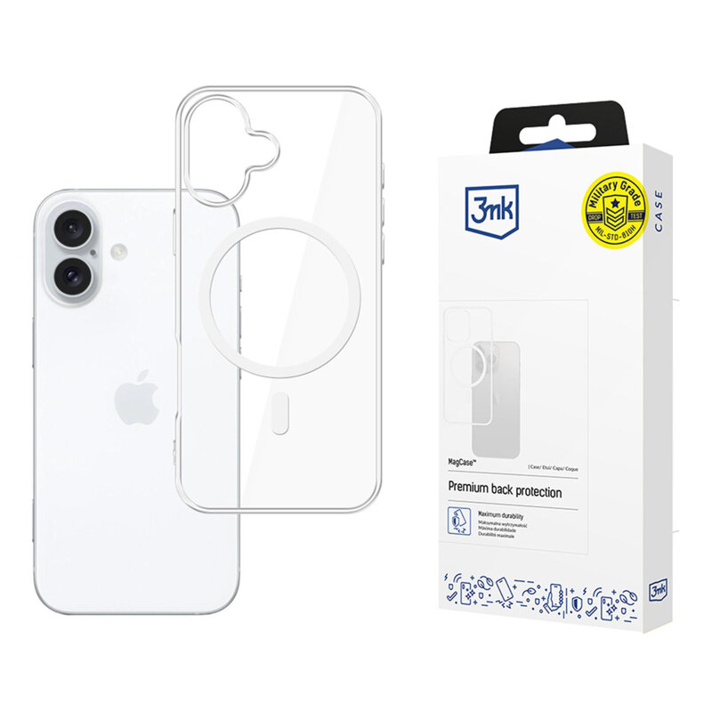 Husa iPhone 17 3mk MagCase, transparenta
