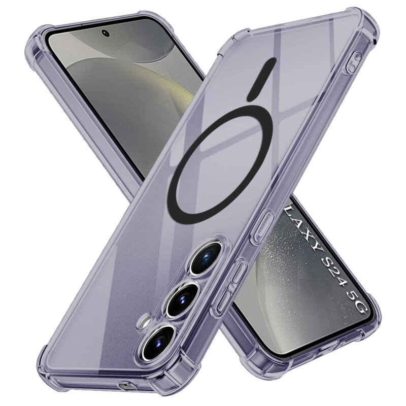 Husa Samsung Galaxy S24 Techsuit Shockproof Clear Silicone MagSafe, fumuriu