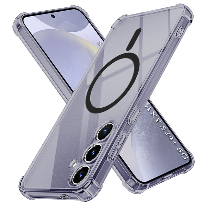 Husa Samsung Galaxy S24 Plus Techsuit Shockproof Clear Silicone MagSafe, fumuriu