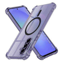 Husa Samsung Galaxy A36 5G Techsuit Shockproof Clear Silicone MagSafe, fumuriu