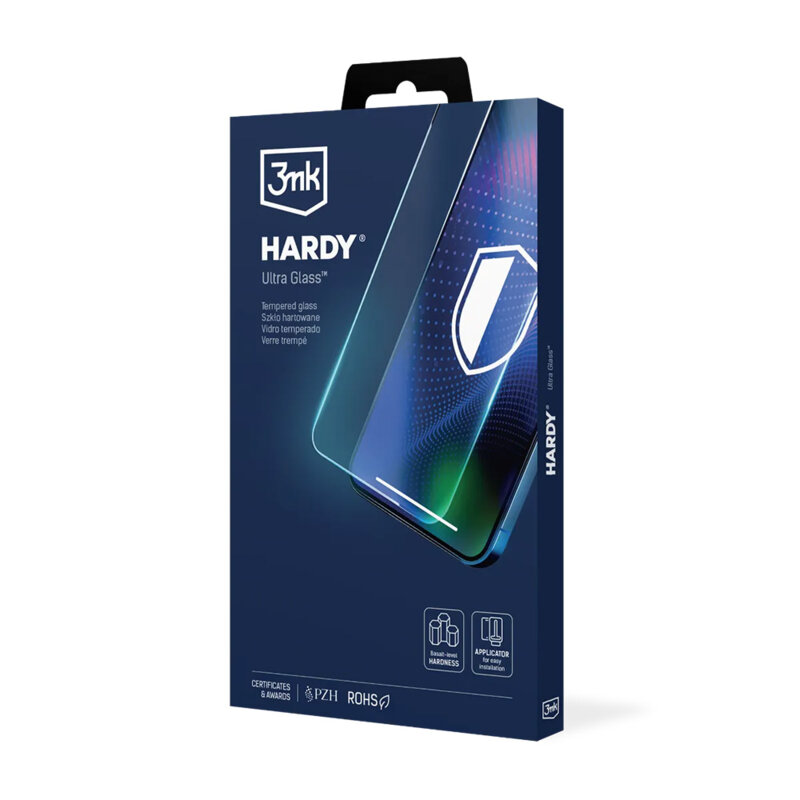 Folie iPhone 17 Air 3mk Hardy Ultra Glass, negru