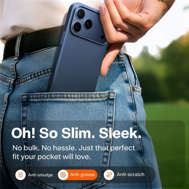 Husa iPhone 17 Pro Max Torras SlimFit MagSafe Series, albastru