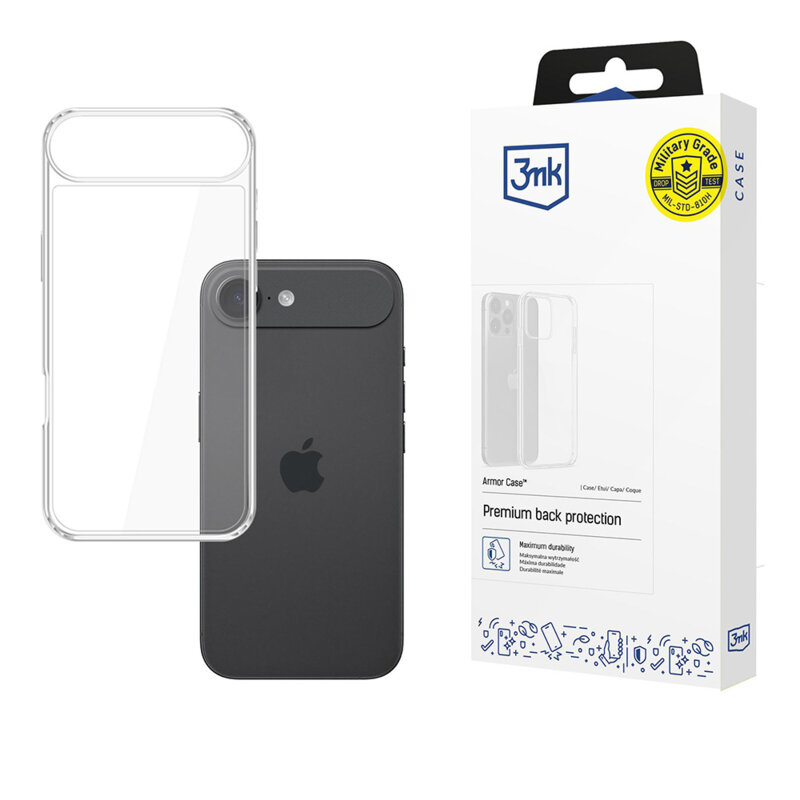 Husa iPhone 17 Air 3mk Armor Case, transparenta