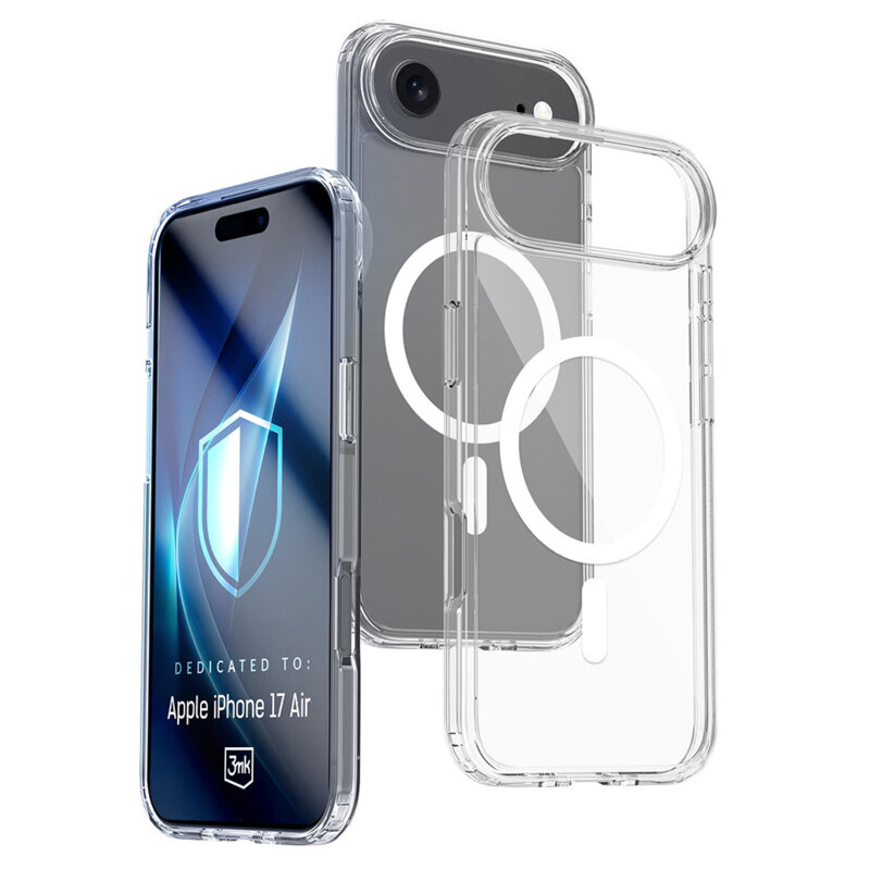 Husa iPhone 17 Air 3mk Armor MagCase, transparenta