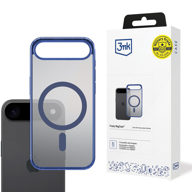 Husa iPhone 17 Air premium 3mk Frosty MagCase, Blue