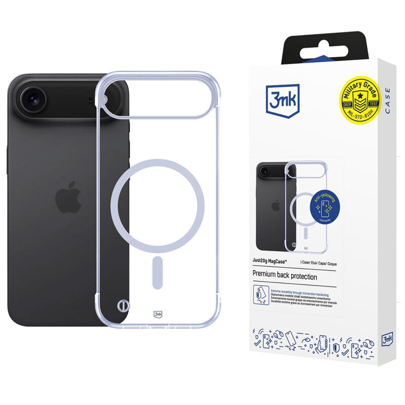 Husa iPhone 17 Air 3mk Just20g MagCase, Transparent