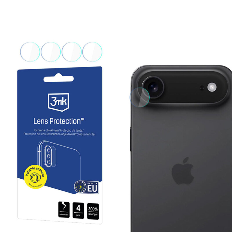 [Pachet 4x] Folie iPhone 17 Air 3mk Lens Protection, transparenta