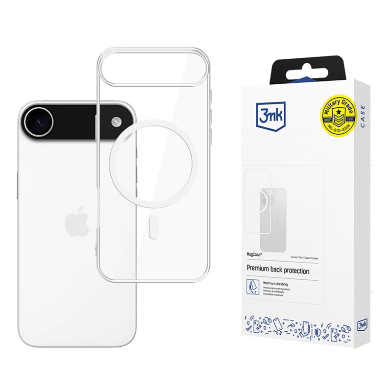 Husa iPhone 17 Air 3mk MagCase, transparenta