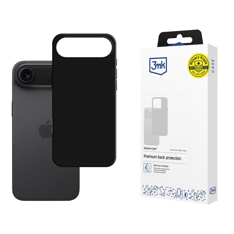 Husa iPhone 17 Air 3mk Silicone Case, Black