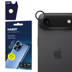 Folie iPhone 17 Air 3mk Hardy Lens Protection Pro, negru
