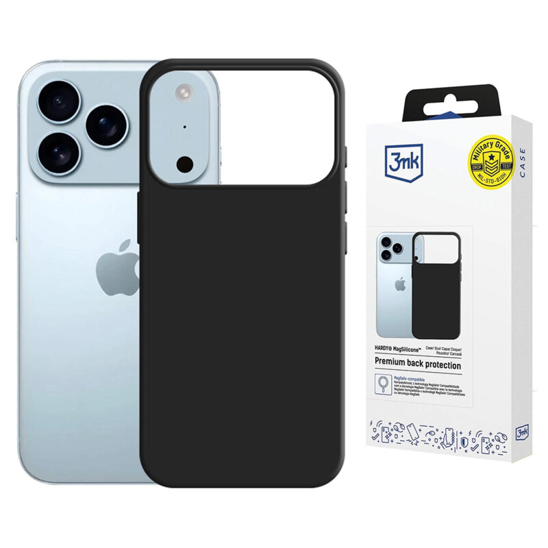Husa iPhone 17 Pro 3mk Hardy MagSilicone, Graphite