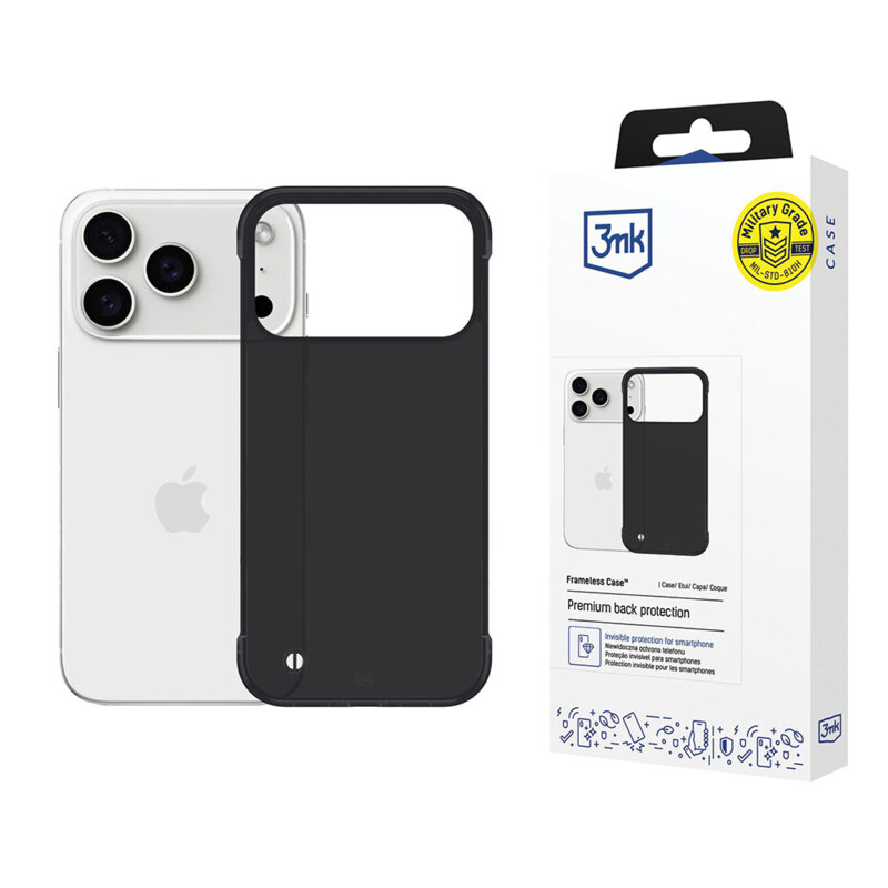 Husa iPhone 17 Pro premium 3mk Just20g Matt Case, Black