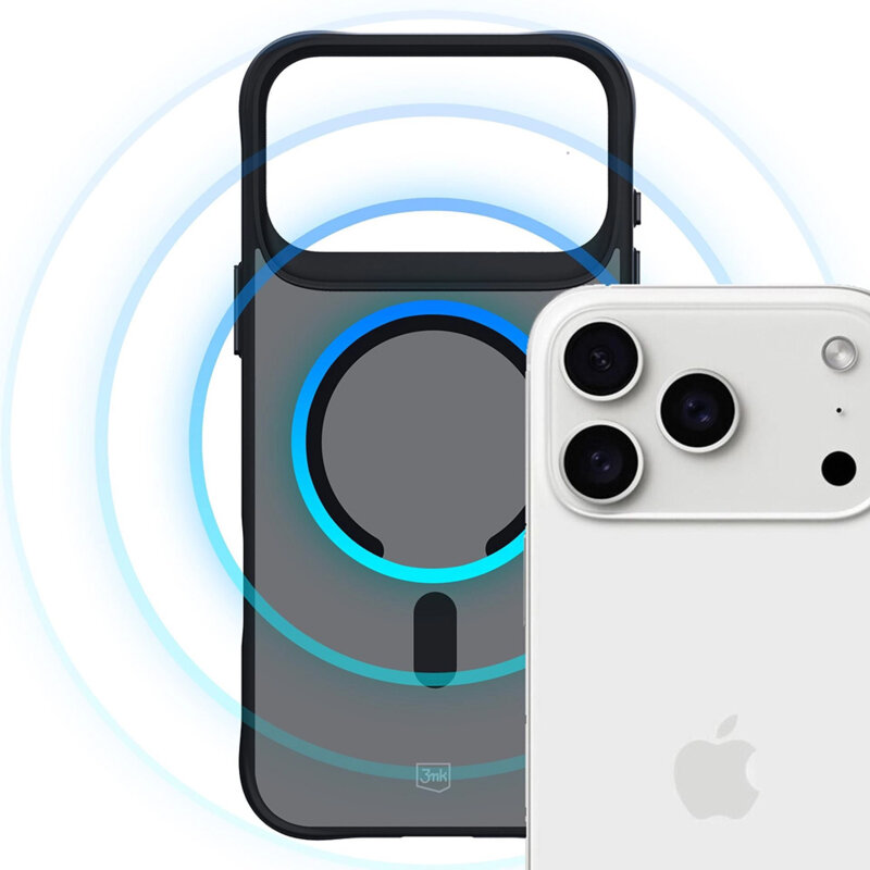 Husa iPhone 17 Pro premium 3mk Smoke MagCase, Black