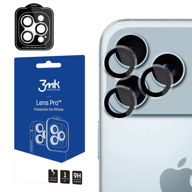 Folie iPhone 17 Pro Max 3mk Lens Protection Pro, transparenta