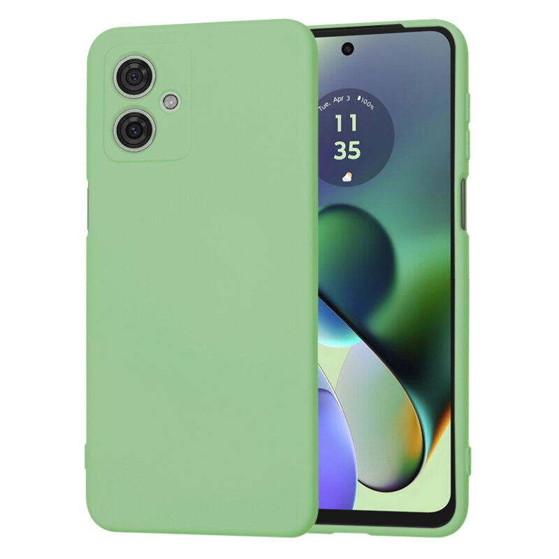Husa silicon Motorola Moto G54 Power Edition Techsuit SoftFlex, verde deschis