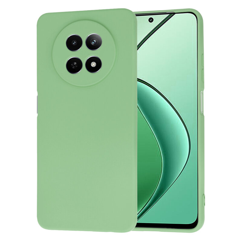 Husa silicon Realme 12 Techsuit SoftFlex, verde deschis