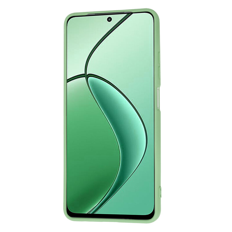 Husa silicon Realme 12 Techsuit SoftFlex, verde deschis