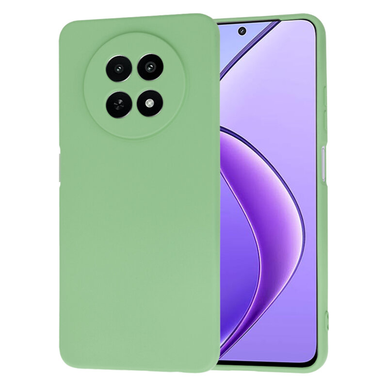 Husa silicon Realme 12x Techsuit SoftFlex, verde deschis