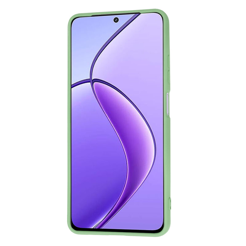 Husa silicon Realme 12x Techsuit SoftFlex, verde deschis