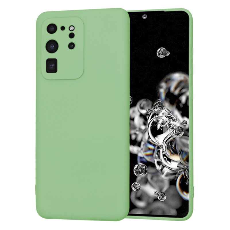 Husa silicon Samsung Galaxy S20 Ultra 5G Techsuit SoftFlex, verde deschis