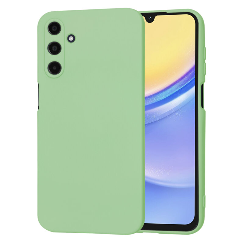 Husa silicon Samsung Galaxy A15 5G Techsuit SoftFlex, verde deschis