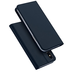 Husa iPhone XS Dux Ducis Flip Stand Book - Albastru