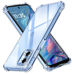 Husa Motorola Moto G45 Techsuit Shockproof Clear Silicone, transparenta