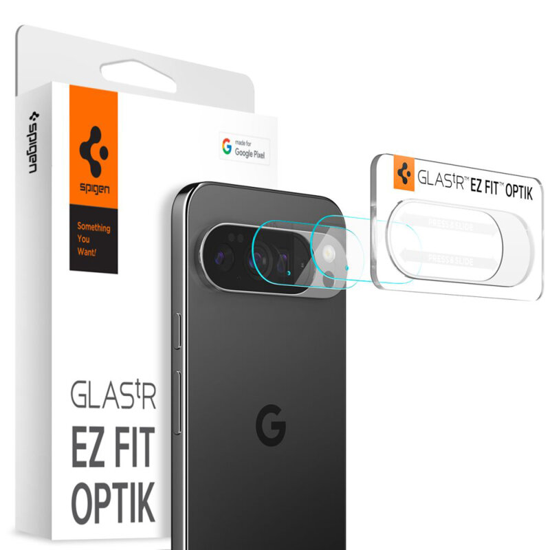 [Pachet 2x] Folie sticla camera Google Pixel 10 Pro Spigen Glas.tR Optik, transparenta
