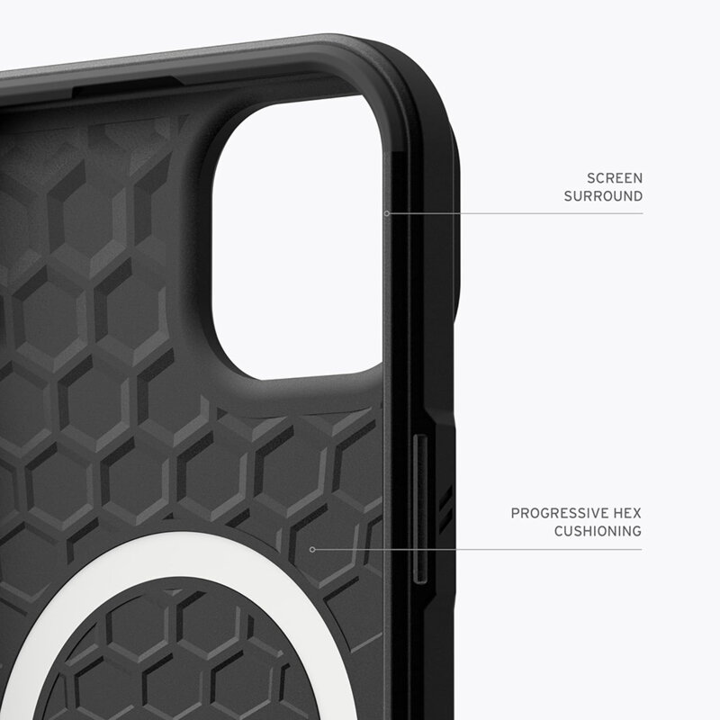 UAG Civilian MagSafe iPhone 17 Olive Drab — detaliu camera si margini