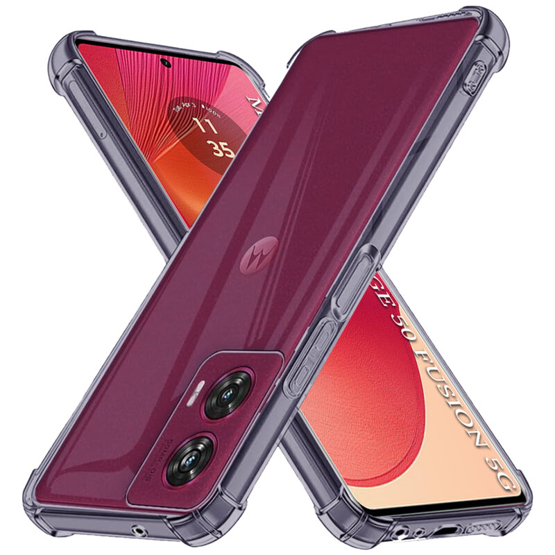 Husa Motorola Edge 50 Fusion Techsuit Shockproof Clear Silicone, fumuriu