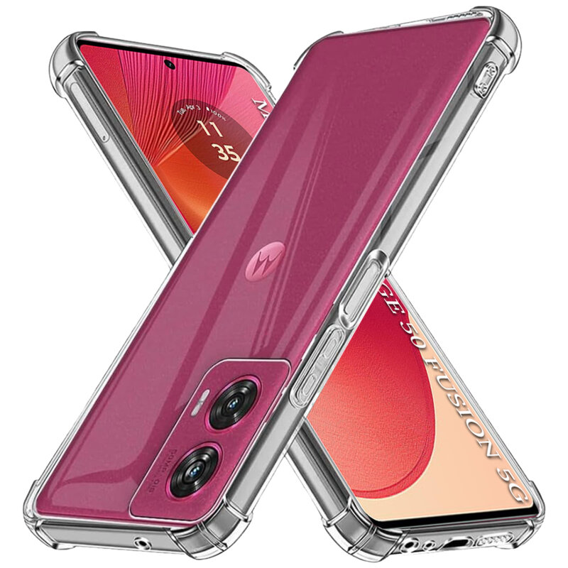 Husa Motorola Edge 50 Fusion Techsuit Shockproof Clear Silicone, transparenta