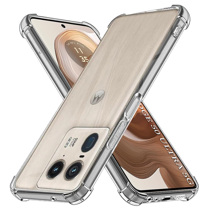 Husa Motorola Edge 50 Ultra Techsuit Shockproof Clear Silicone, transparenta