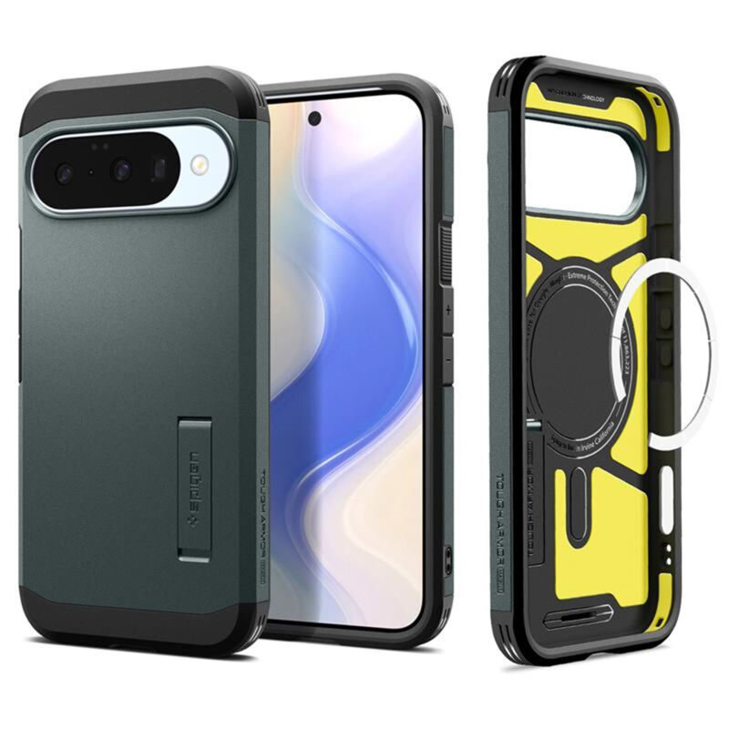 Husa Google Pixel 10 Spigen Tough Armor MagSafe, verde