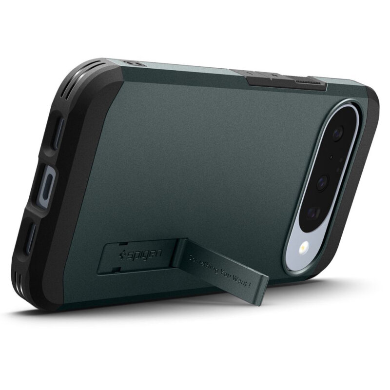Husa Google Pixel 10 Pro Spigen Tough Armor, verde