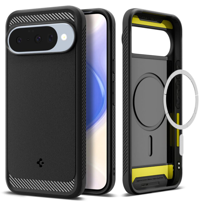 Husa Google Pixel 10 Spigen Rugged Armor MagSafe, negru