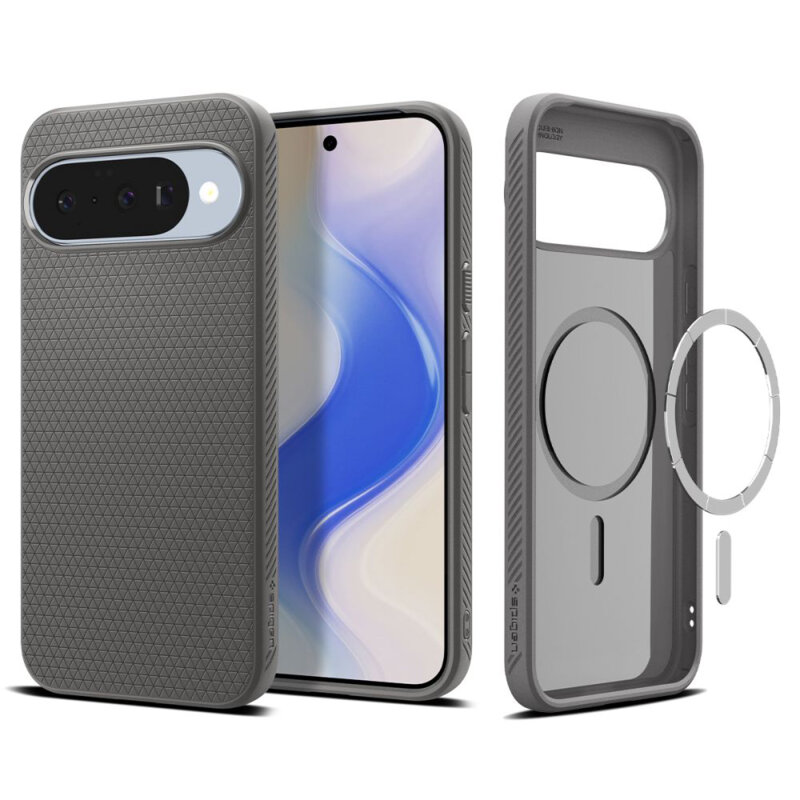 Husa Google Pixel 10 Spigen Liquid Air MagSafe, cenusiu