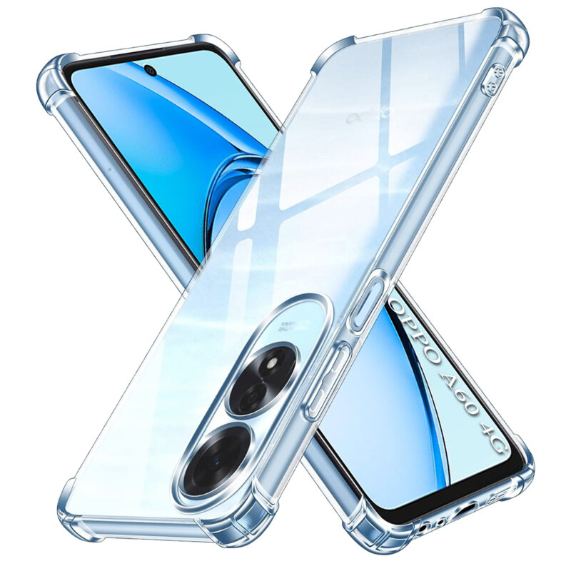 Husa Oppo A60 4G Techsuit Shockproof Clear Silicone, transparenta