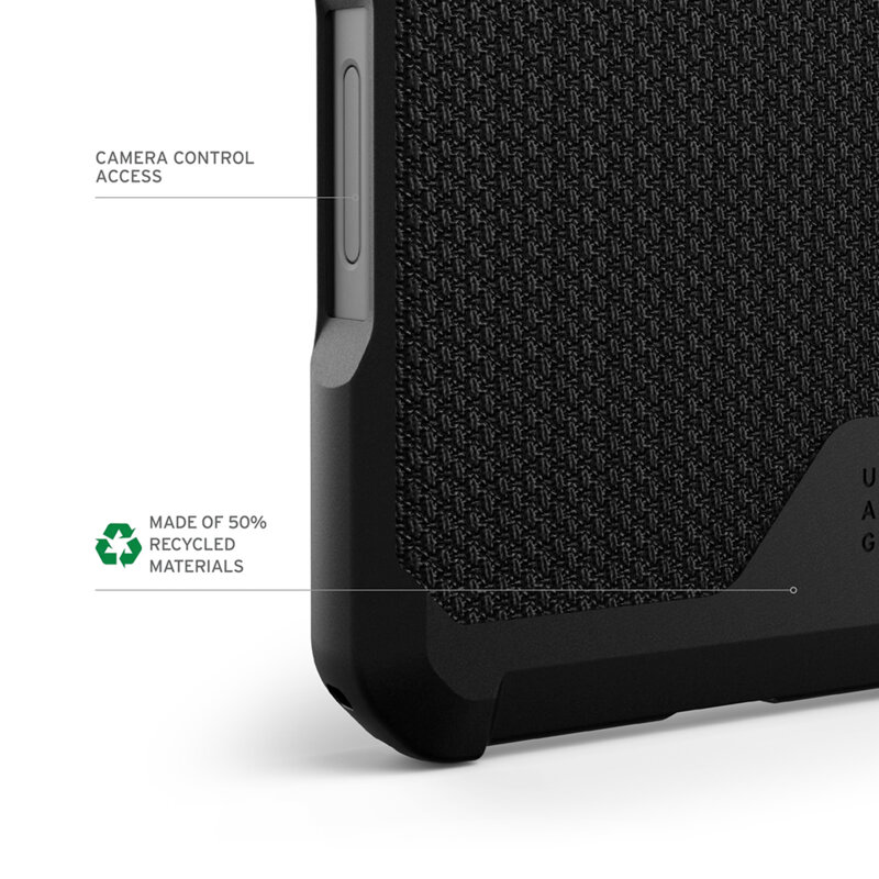UAG Metropolis LT Kevlar - textura spate si grip antiderapant