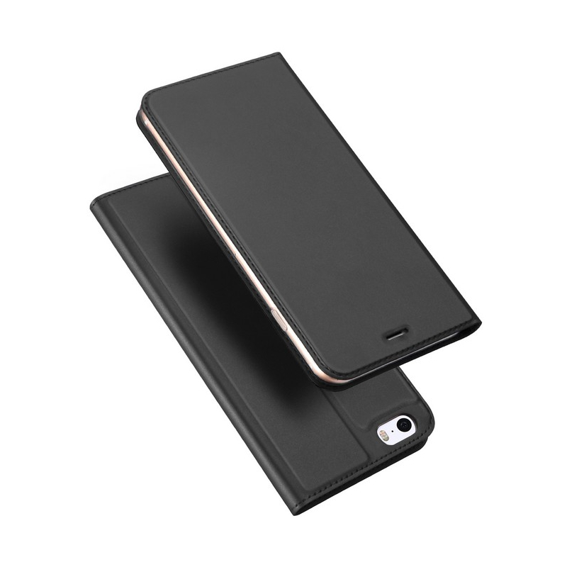 Husa iPhone 5 / 5s / SE Dux Ducis Flip Stand Book - Negru