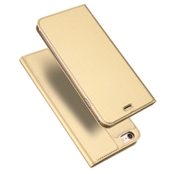 Husa iPhone 5 / 5s / SE Dux Ducis Flip Stand Book - Auriu