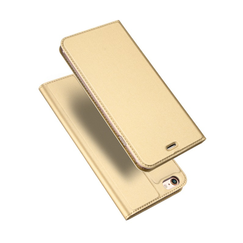 Husa iPhone 5 / 5s / SE Dux Ducis Flip Stand Book - Auriu