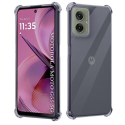 Husa Motorola Moto G55 Techsuit Shockproof Clear Silicone, fumuriu