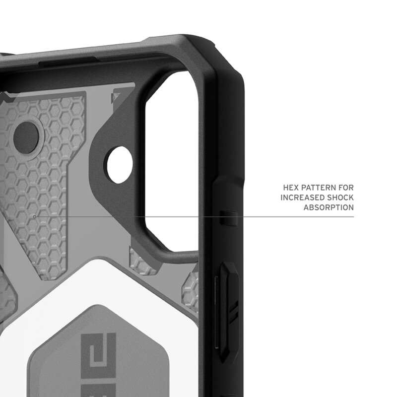 Husa iPhone 17 UAG Pathfinder Clear MagSafe, Ash / Black
