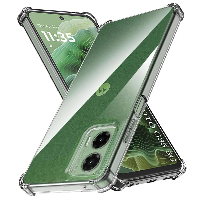 Husa Motorola Moto G35 Techsuit Shockproof Clear Silicone, transparenta