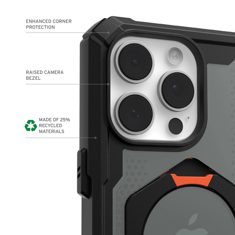 Husa iPhone 17 Pro UAG Plasma XTE MagSafe, Black / Orange