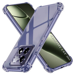 Husa Xiaomi 14T Techsuit Shockproof Clear Silicone, fumuriu