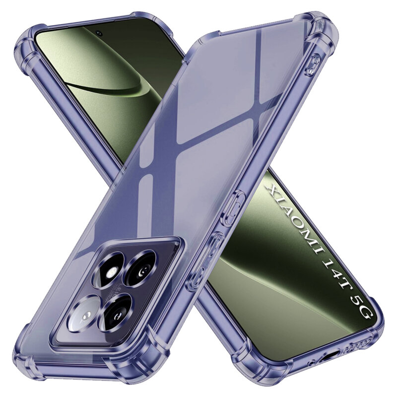 Husa Xiaomi 14T Techsuit Shockproof Clear Silicone, fumuriu