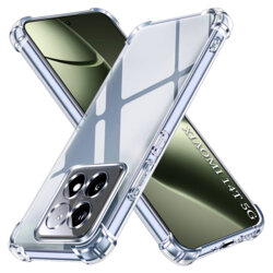Husa Xiaomi 14T Techsuit Shockproof Clear Silicone, transparenta