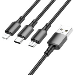 Cablu de date USB la micro-USB, 2A, 1m Borofone BX72, negru