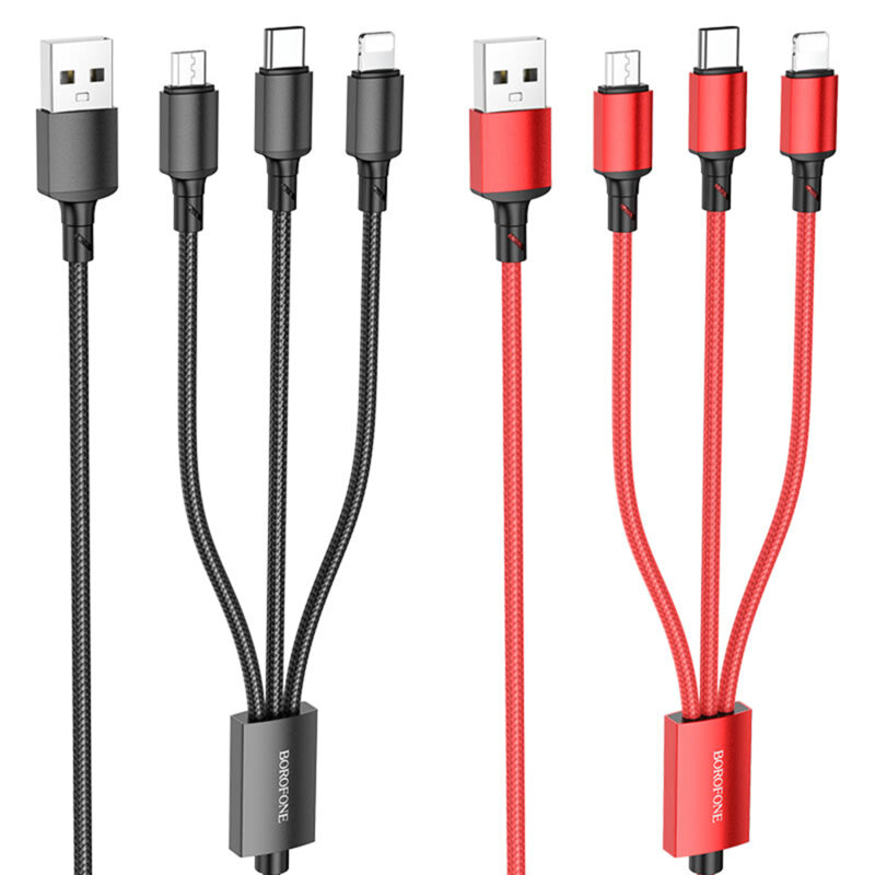 Cablu de date USB la micro-USB, 2A, 1m Borofone BX72, negru
